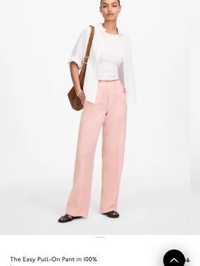 Madewell Wide-Leg Pull-On Pants in Soft Pink